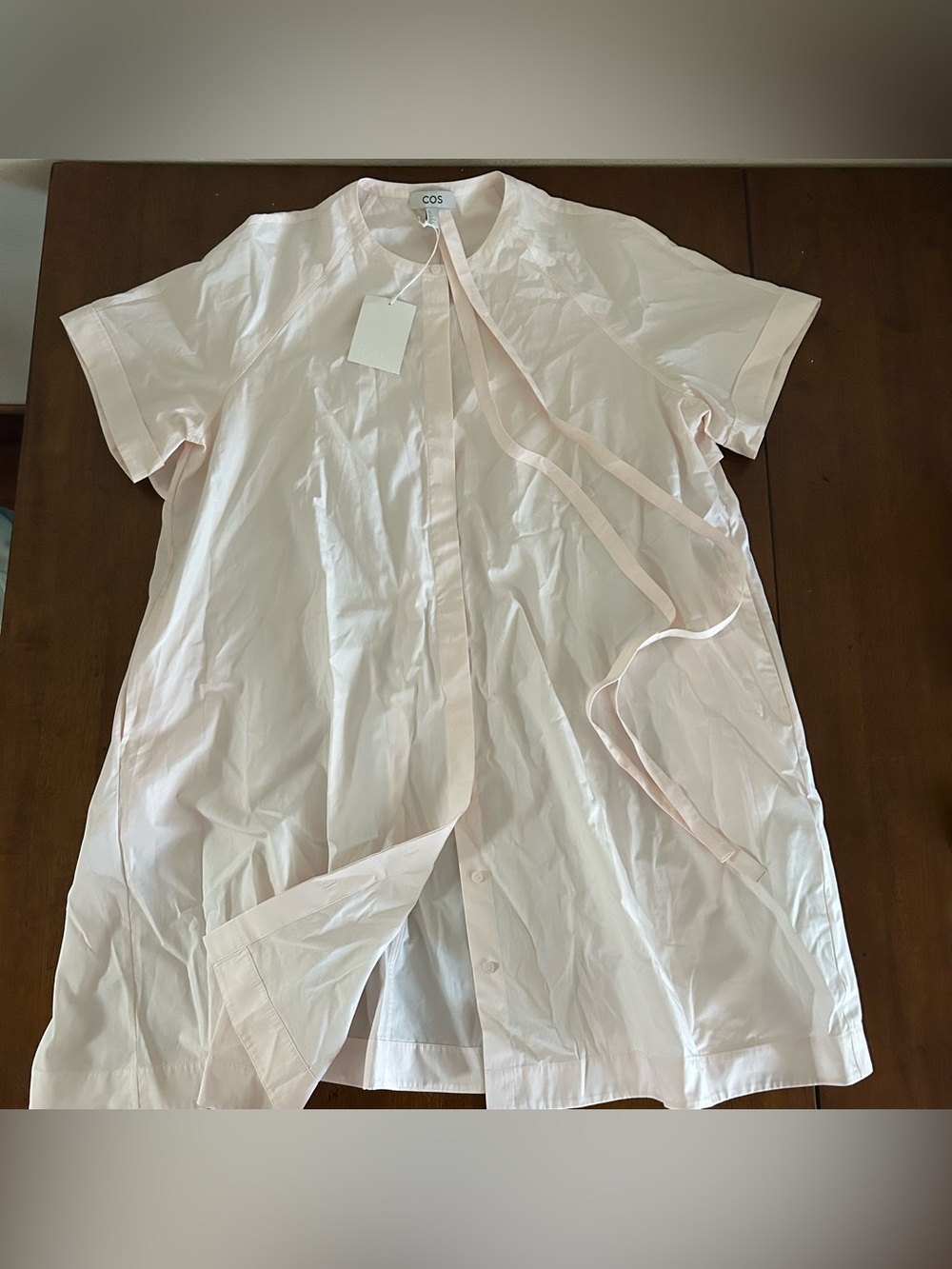 COS pink Button up dress